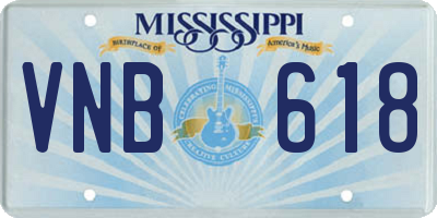 MS license plate VNB618