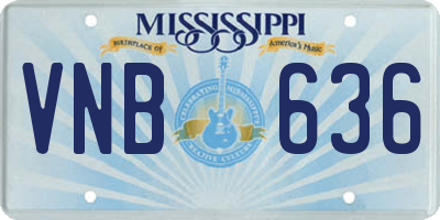 MS license plate VNB636