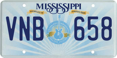 MS license plate VNB658