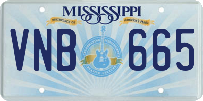 MS license plate VNB665
