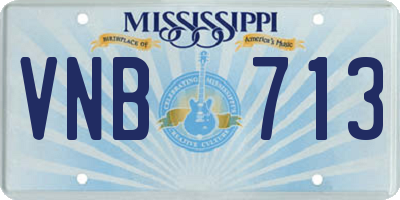 MS license plate VNB713