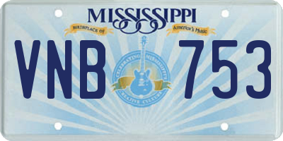 MS license plate VNB753