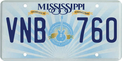 MS license plate VNB760