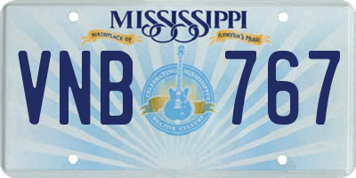 MS license plate VNB767