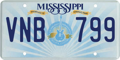 MS license plate VNB799