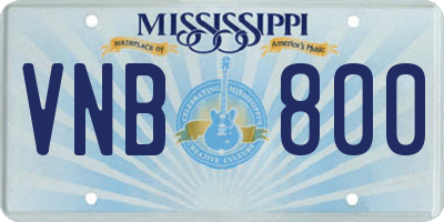 MS license plate VNB800