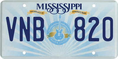 MS license plate VNB820