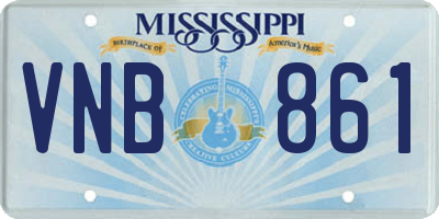 MS license plate VNB861