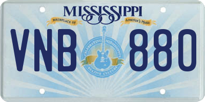 MS license plate VNB880