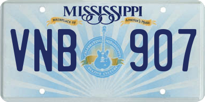 MS license plate VNB907
