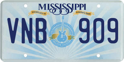 MS license plate VNB909