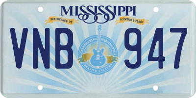 MS license plate VNB947