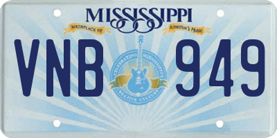 MS license plate VNB949