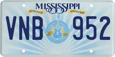 MS license plate VNB952