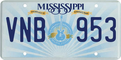 MS license plate VNB953