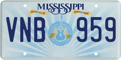 MS license plate VNB959