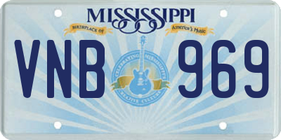 MS license plate VNB969