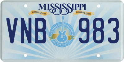MS license plate VNB983