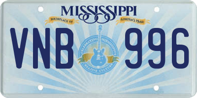 MS license plate VNB996