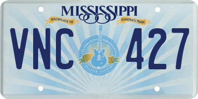 MS license plate VNC427