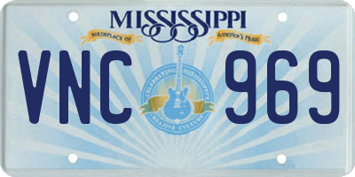MS license plate VNC969