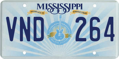 MS license plate VND264