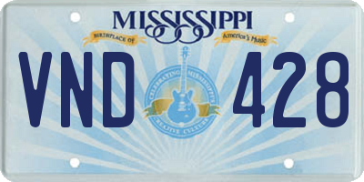 MS license plate VND428