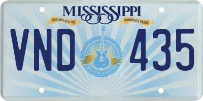 MS license plate VND435
