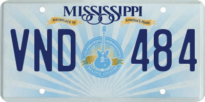 MS license plate VND484