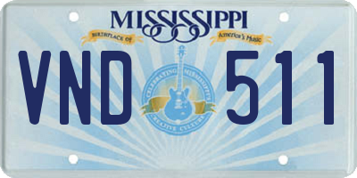 MS license plate VND511