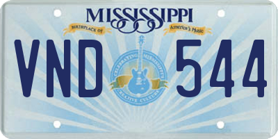 MS license plate VND544