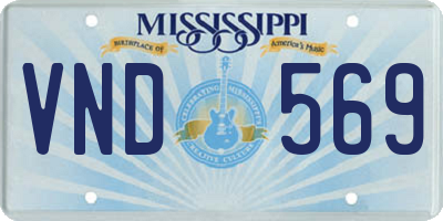 MS license plate VND569