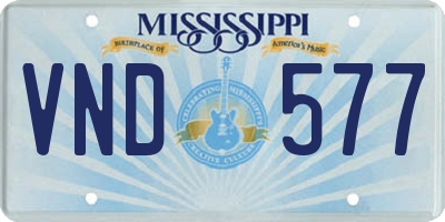 MS license plate VND577