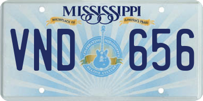 MS license plate VND656