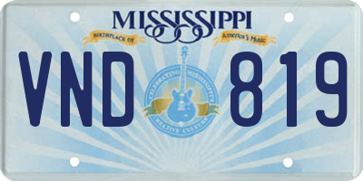 MS license plate VND819