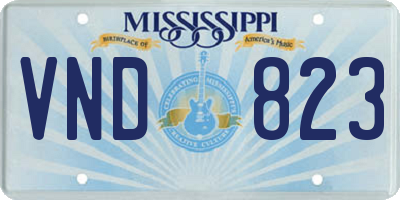 MS license plate VND823