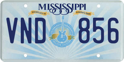 MS license plate VND856