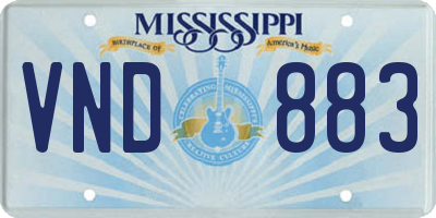 MS license plate VND883