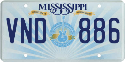 MS license plate VND886