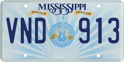 MS license plate VND913