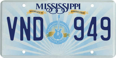 MS license plate VND949