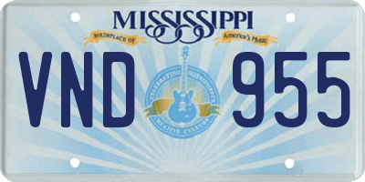MS license plate VND955