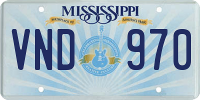 MS license plate VND970