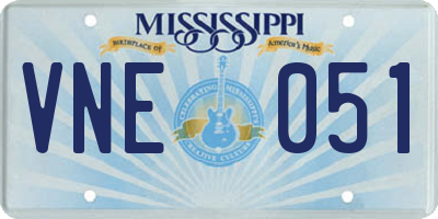MS license plate VNE051