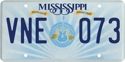 MS license plate VNE073
