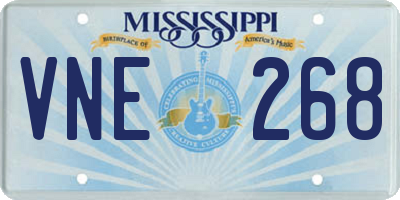 MS license plate VNE268