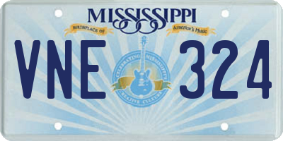 MS license plate VNE324