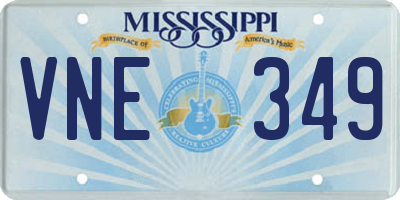 MS license plate VNE349
