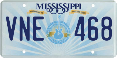 MS license plate VNE468