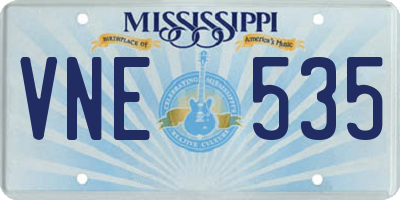 MS license plate VNE535